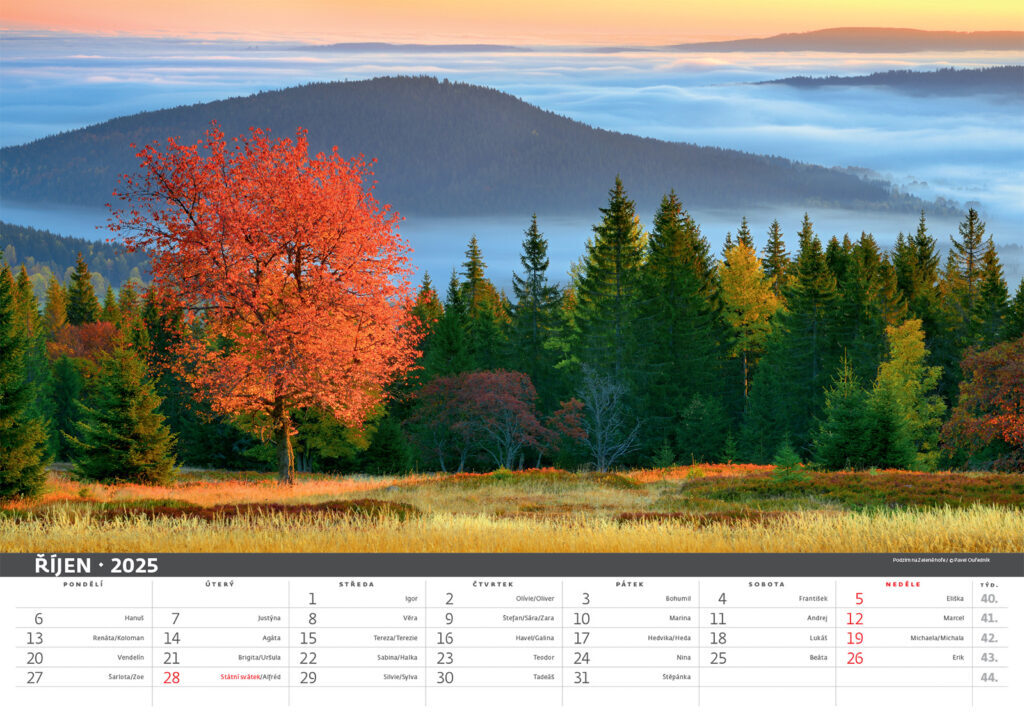 Šumava 2025 - nástěnný kalendář