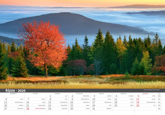 Šumava 2025 - nástěnný kalendář
