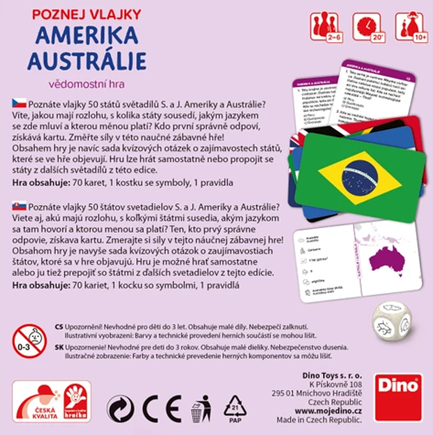 Hra Poznej vlajky Amerika a Austrálie