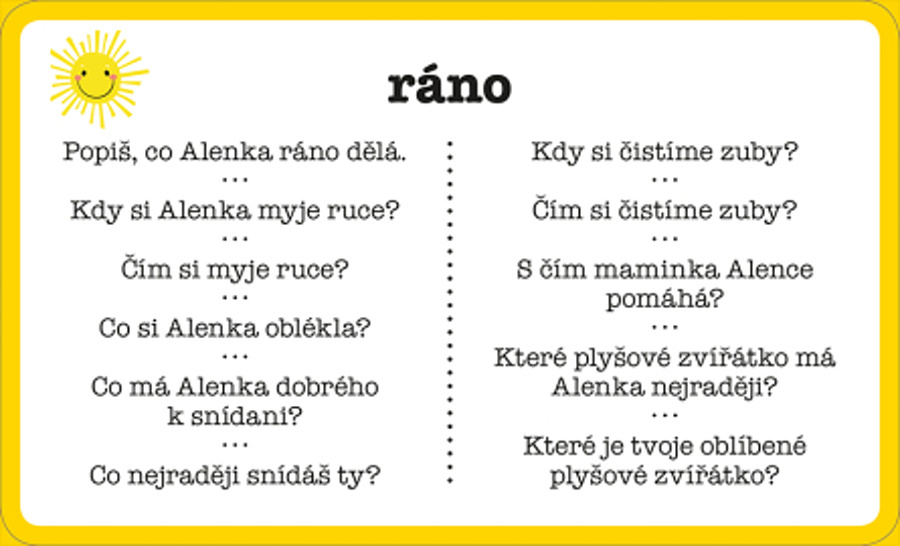 Školka výukové karty