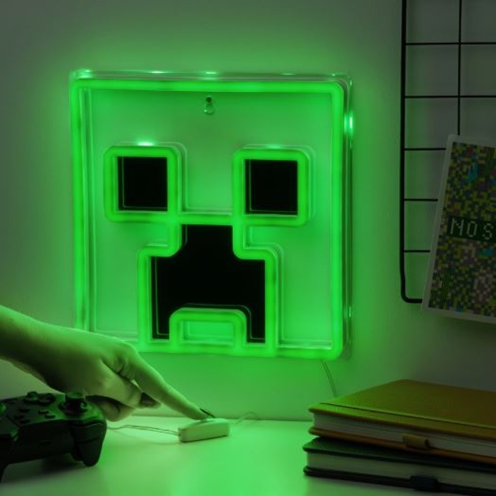 Světlo Minecraft Creeper neon