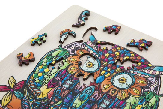 Dřevěné puzzle Sova 132 dílků