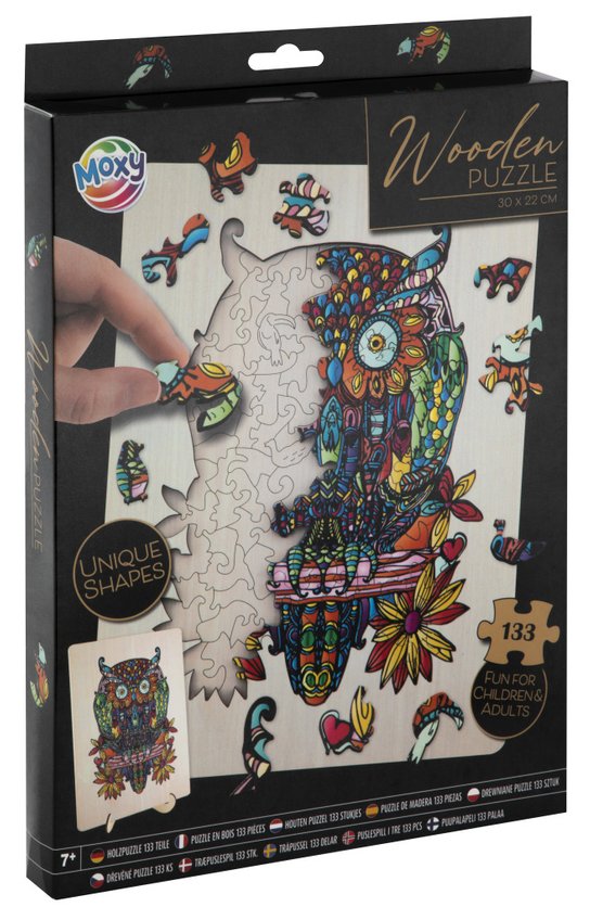 Dřevěné puzzle Sova 132 dílků