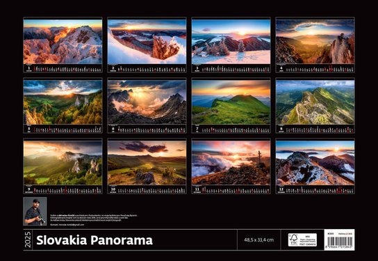 Slovakia Panorama 2025 - nástěnný kalendář