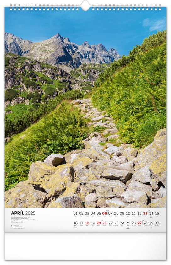 Tatry 2025 - nástenný kalendár
