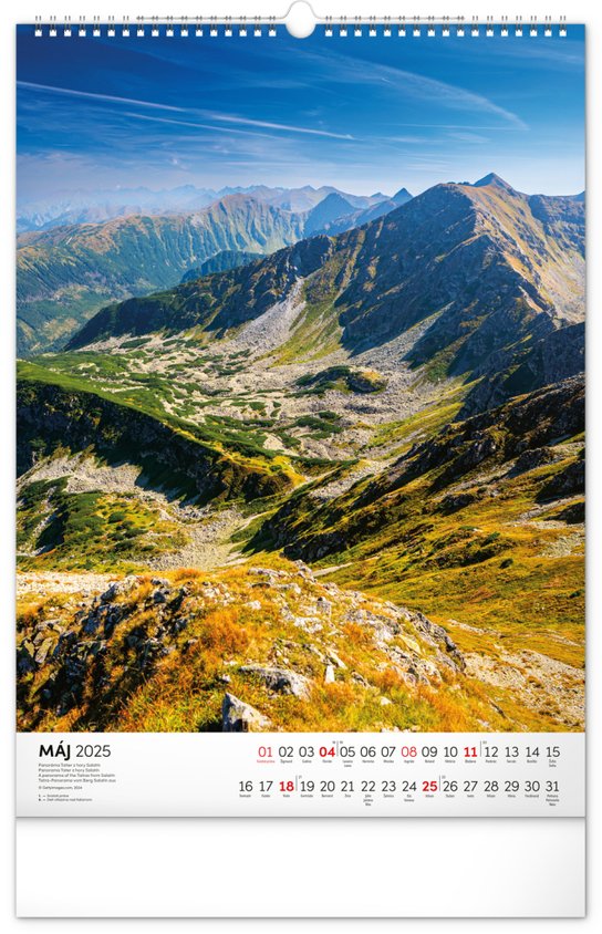 Tatry 2025 - nástenný kalendár