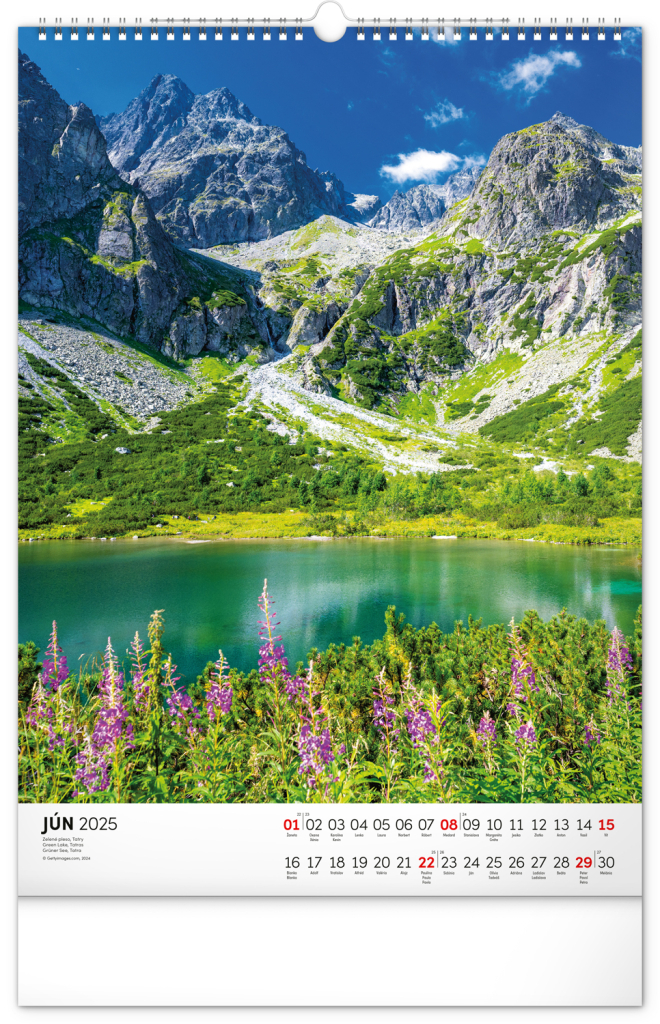 Tatry 2025 - nástenný kalendár