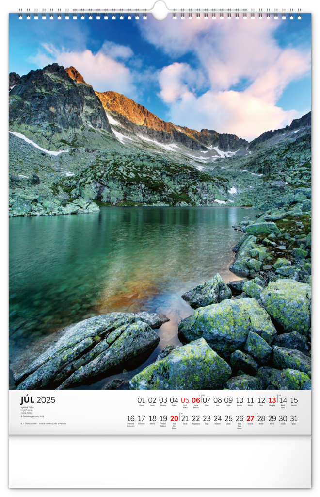 Tatry 2025 - nástenný kalendár