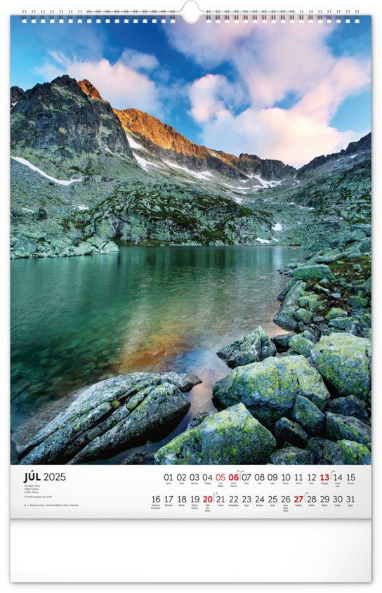 Tatry 2025 - nástenný kalendár