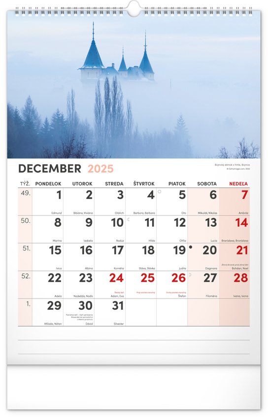 Malebné zákoutia Slovenska 2025 - nástenný kalendár