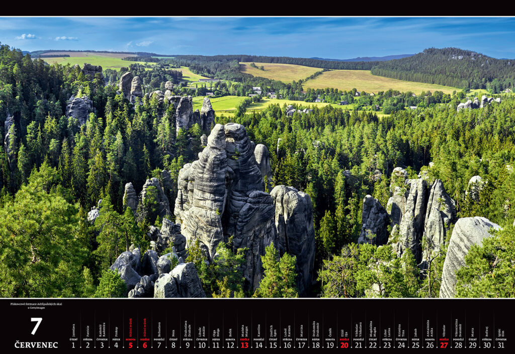 Panorama Česká republika 2025 - nástěnný kalendář