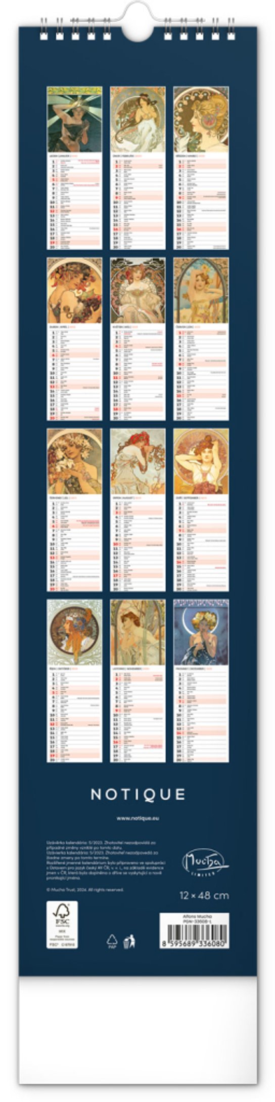 Alfons Mucha 2025 - nástěnný kalendář