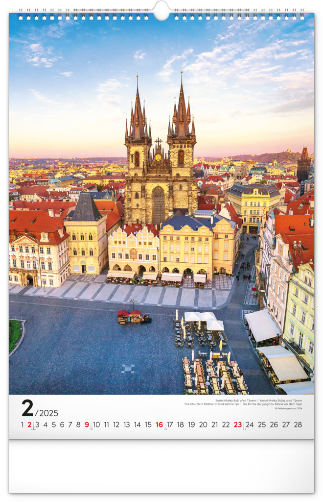 Praha 2025 - nástěnný kalendář