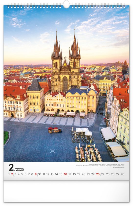 Praha 2025 - nástěnný kalendář