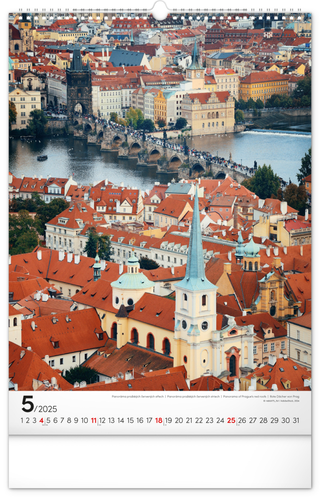 Praha 2025 - nástěnný kalendář