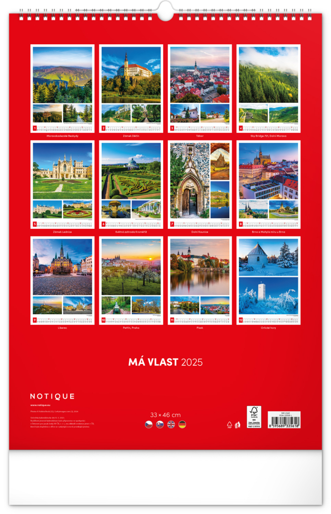 Má vlast 2025 - nástěnný kalendář