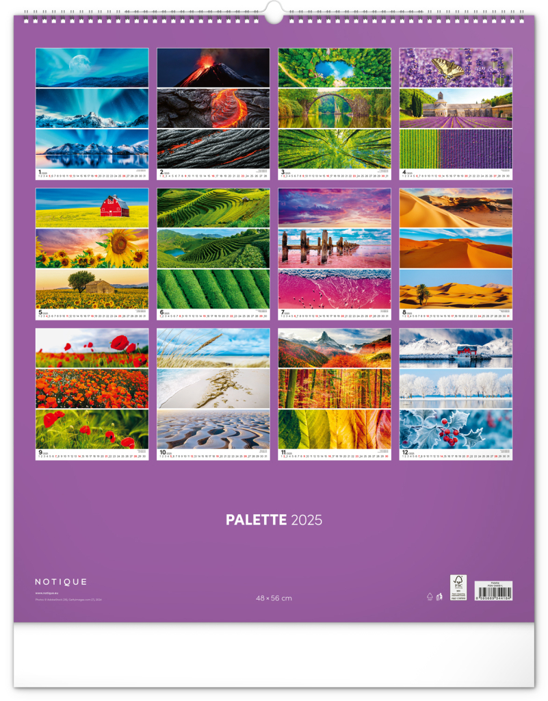 Paleta 2025 - nástěnný kalendář