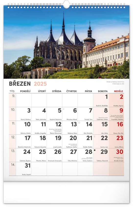 Malebná zákoutí Česka 2025 - nástěnný kalendář