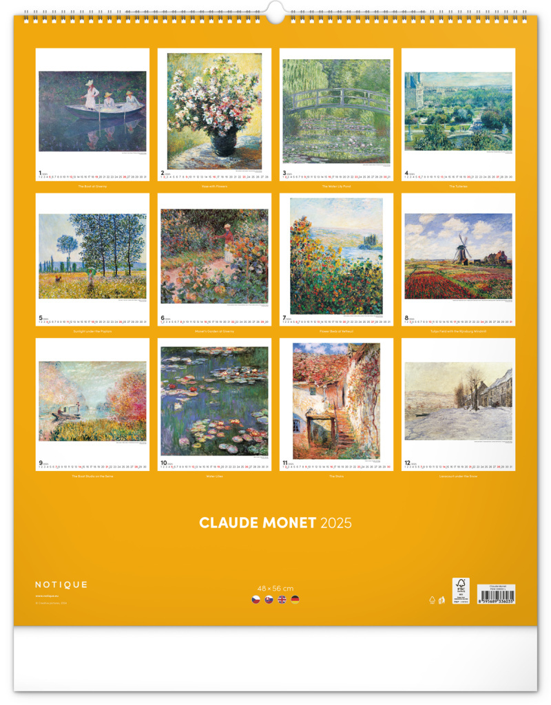 Claude Monet 2025 - nástěnný kalendář