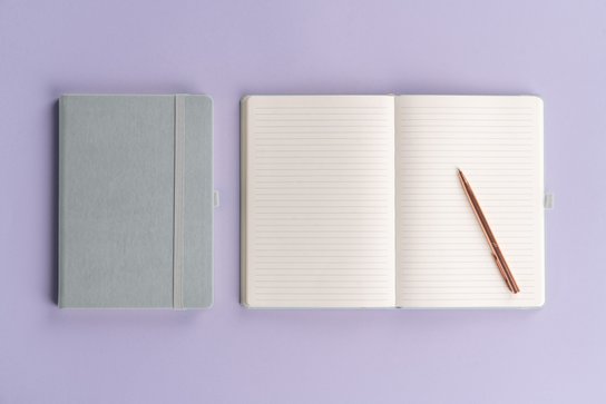 Notes Balacron stříbrný linkovaný