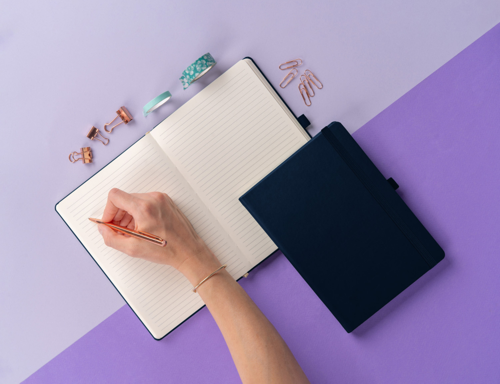Notes Balacron tmavě modrý linkovaný