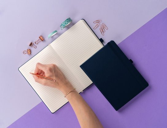 Notes Balacron tmavě modrý linkovaný