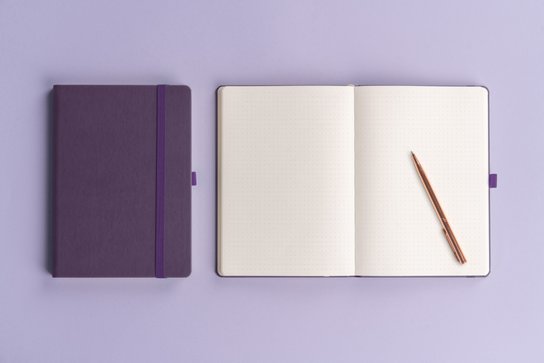 Notes Aprint Neo fialový tečkovaný
