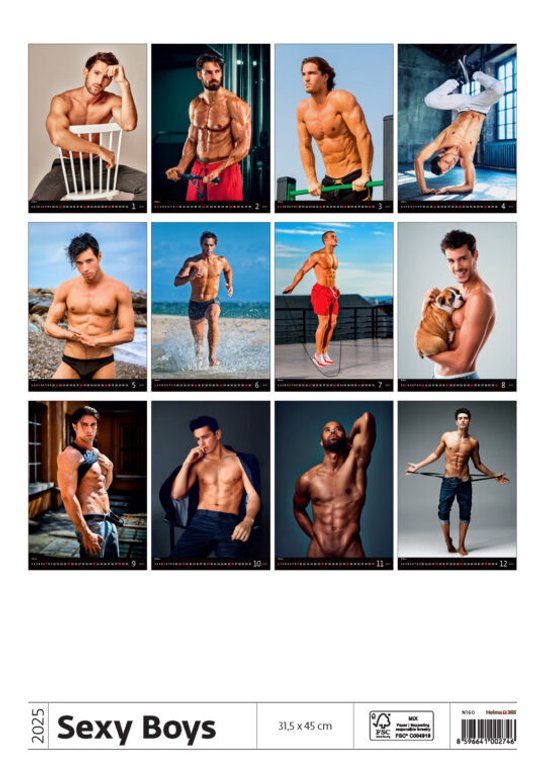 Sexy Boys 2025 - nástěnný kalendář