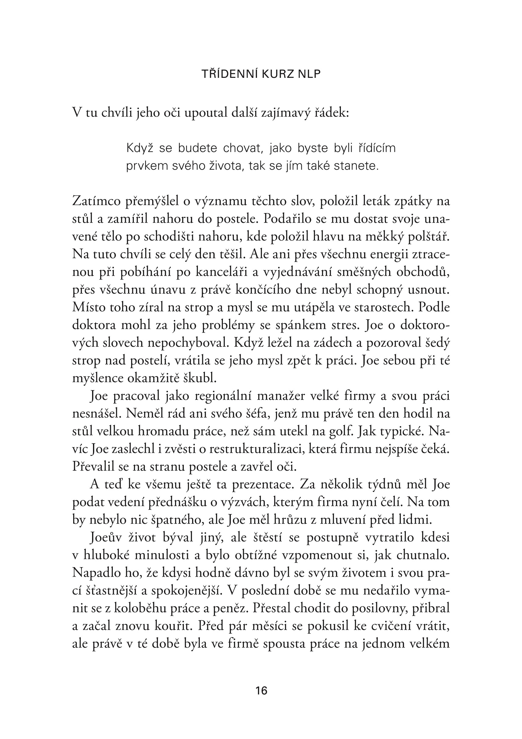 Třídenní kurz NLP