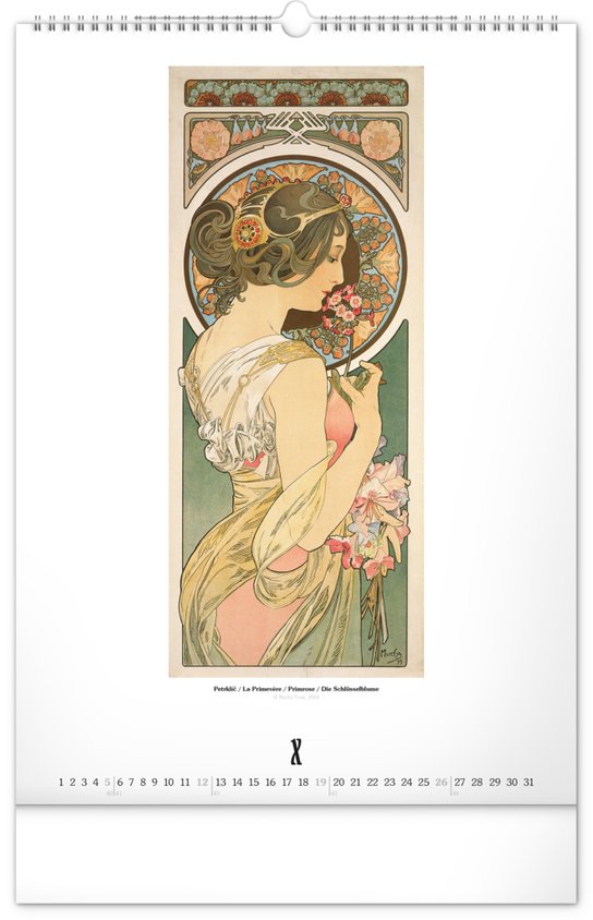 Alfons Mucha 2025 - nástěnný kalendář