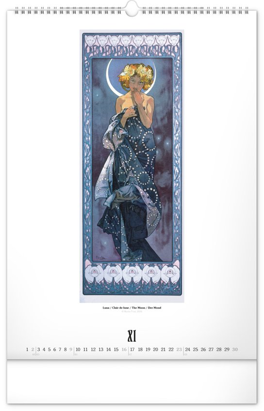 Alfons Mucha 2025 - nástěnný kalendář