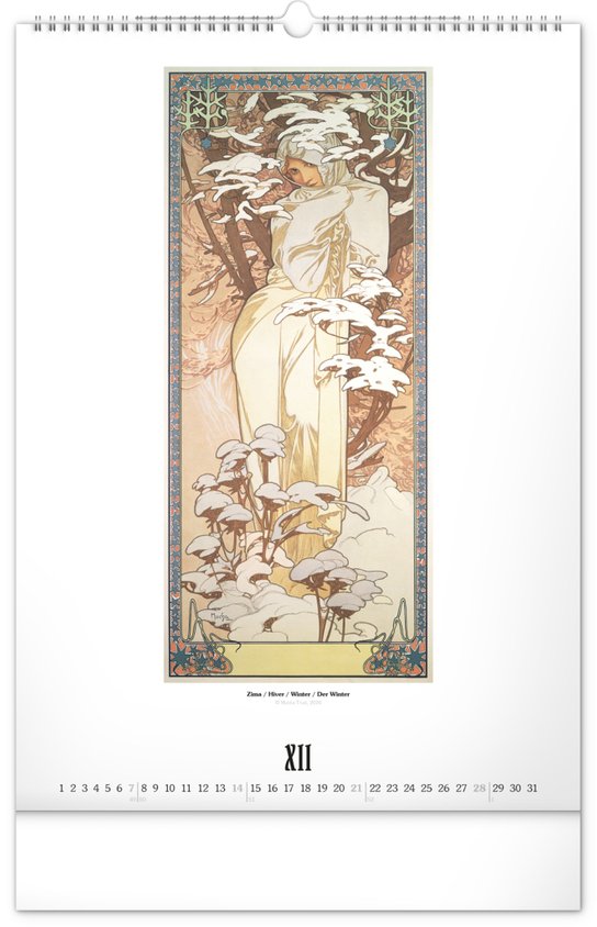 Alfons Mucha 2025 - nástěnný kalendář