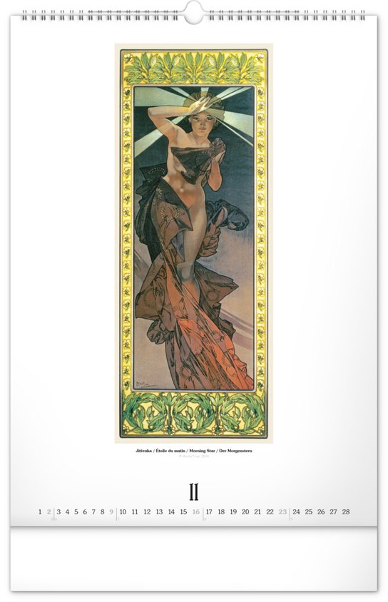 Alfons Mucha 2025 - nástěnný kalendář