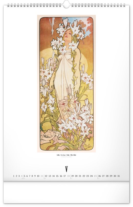 Alfons Mucha 2025 - nástěnný kalendář