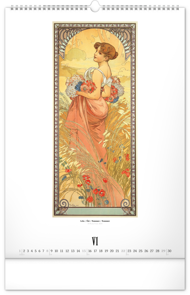 Alfons Mucha 2025 - nástěnný kalendář