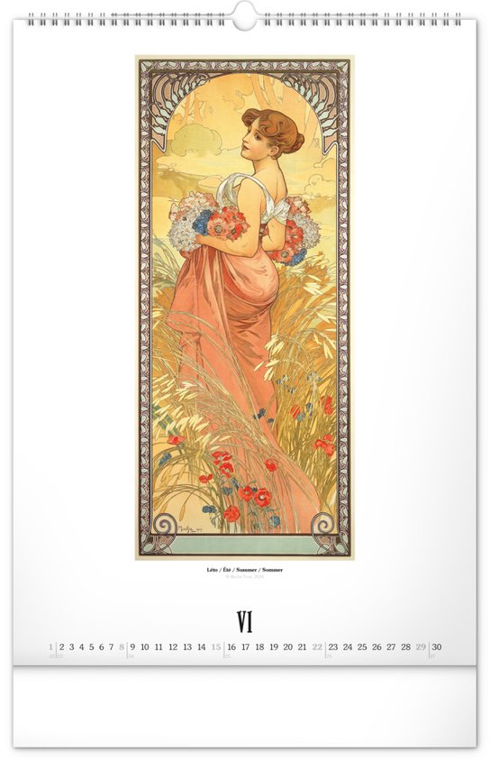 Alfons Mucha 2025 - nástěnný kalendář