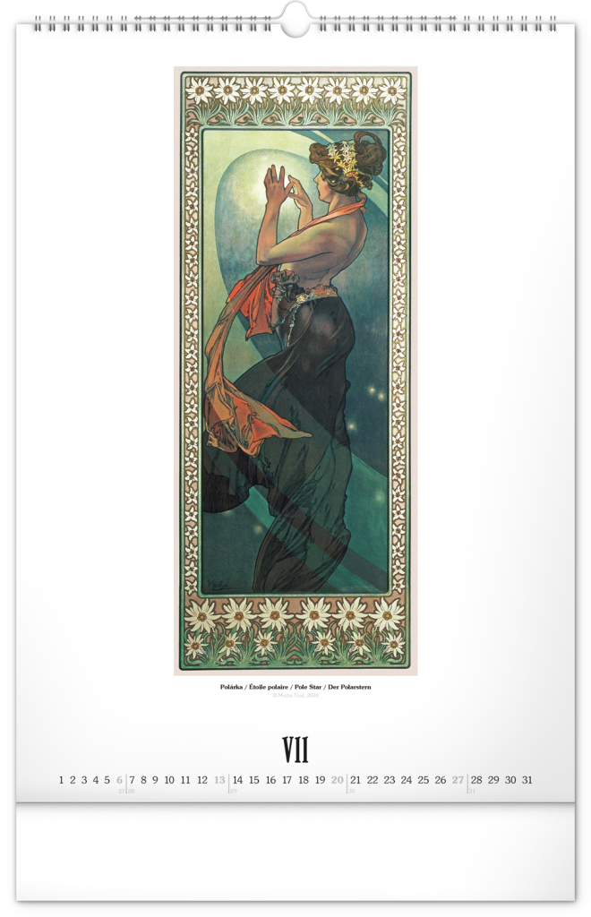 Alfons Mucha 2025 - nástěnný kalendář