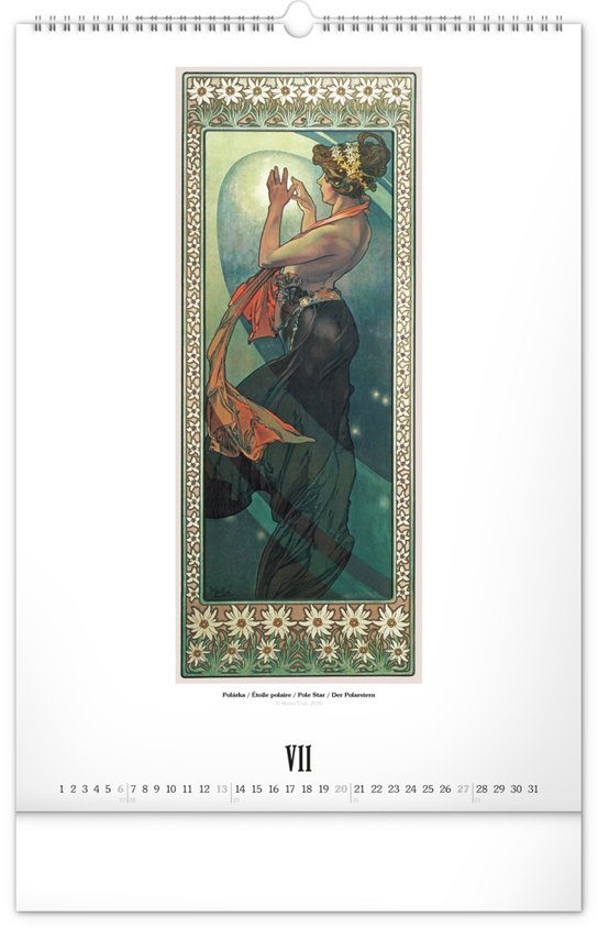 Alfons Mucha 2025 - nástěnný kalendář