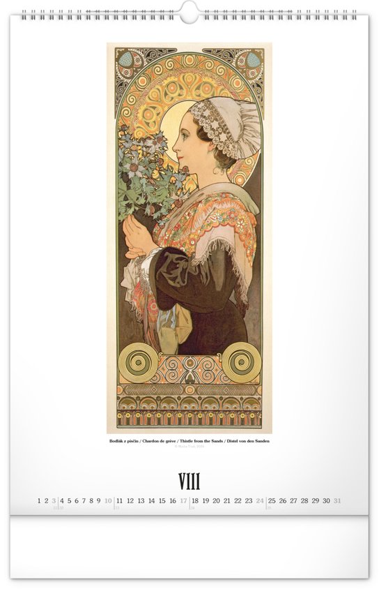 Alfons Mucha 2025 - nástěnný kalendář