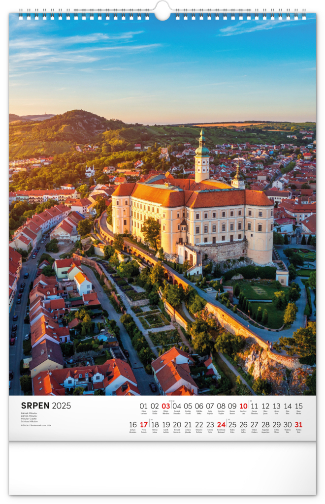 Hrady a zámky 2025 - nástěnný kalendář