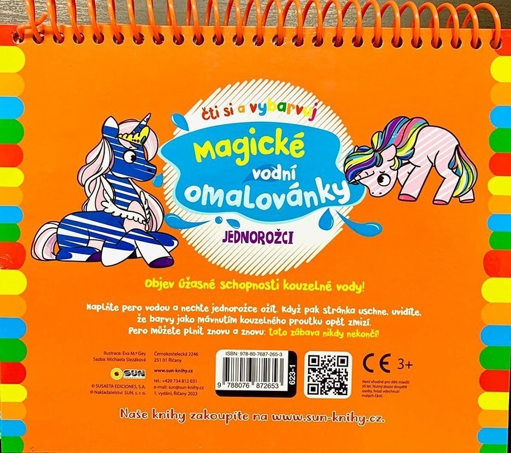 Magické vodní omalovánky Jednorožci