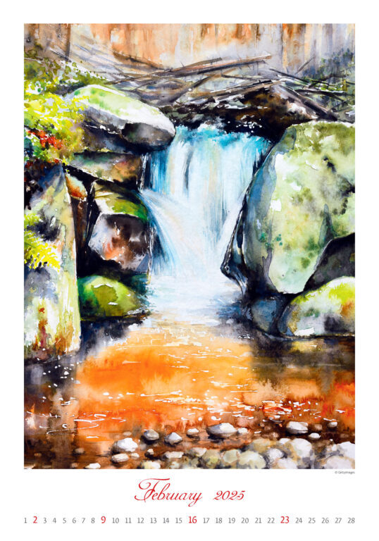 Aquarelle 2025 - nástěnný kalendář