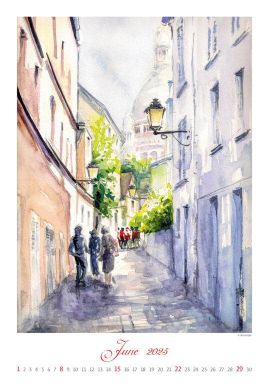 Aquarelle 2025 - nástěnný kalendář