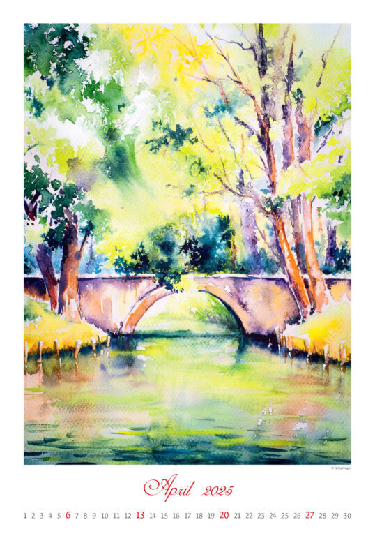 Aquarelle 2025 - nástěnný kalendář