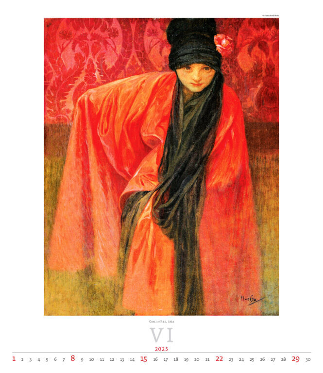 Alfons Mucha 2025 - nástěnný kalendář