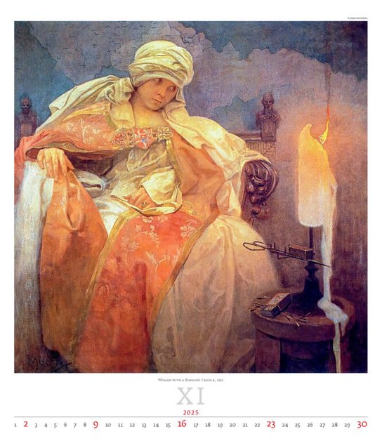 Alfons Mucha 2025 - nástěnný kalendář