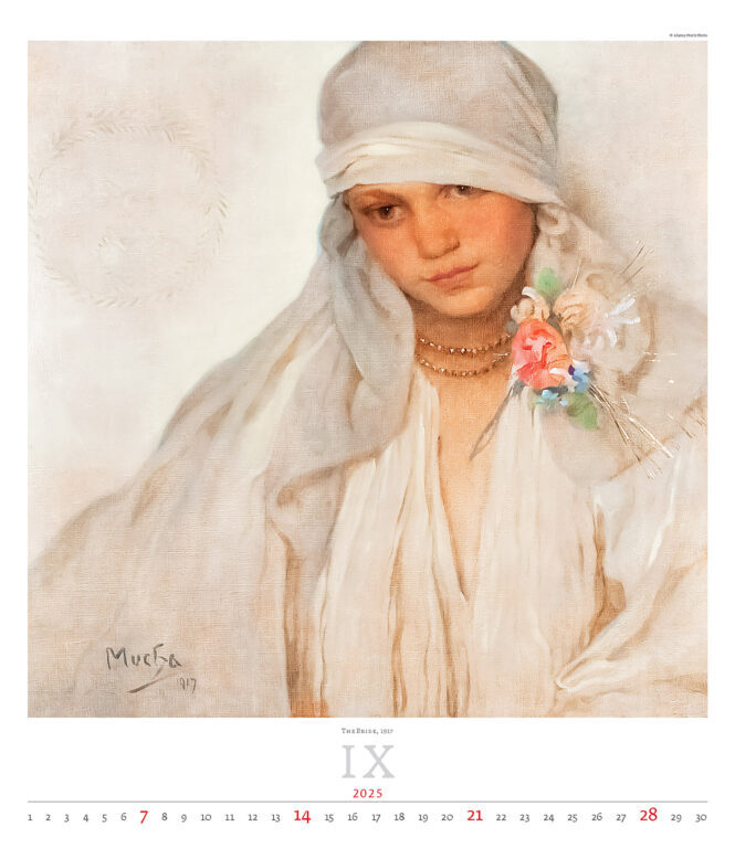 Alfons Mucha 2025 - nástěnný kalendář