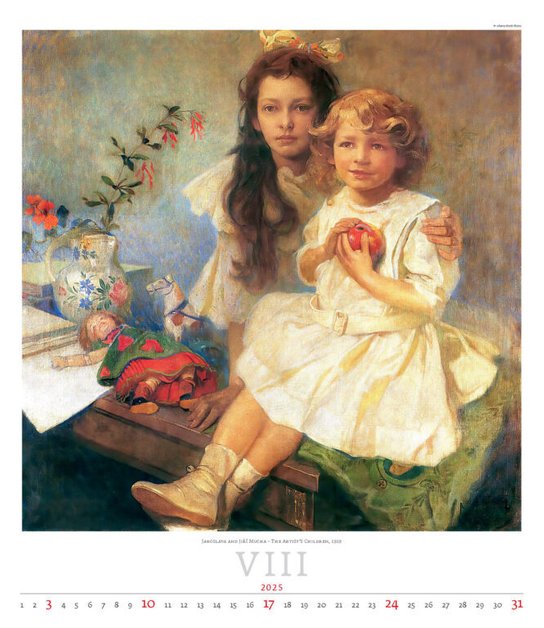 Alfons Mucha 2025 - nástěnný kalendář