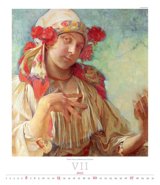 Alfons Mucha 2025 - nástěnný kalendář