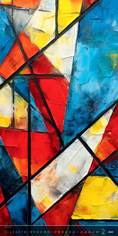 Abstract AI Art 2025 - nástěnný kalendář